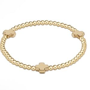 Enewton signature cross gold  3mm bead bracelet 
$78 NEW